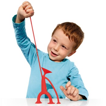 Elastische Spielfigur rot 13 cm ab 3 Jahren