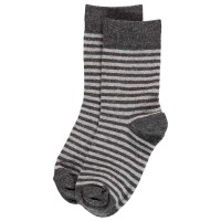 2 Paar Socken grau gestreift