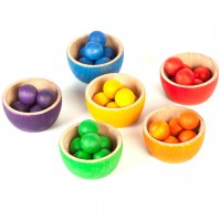 Bowls & marbles – kreatives Holzspielzeug Set ab 3 Jahren